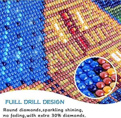 Kits de pintura de diamante 5D DIY para adultos e crianças, Salvador Dali-Persistência de Memória Diamante Full