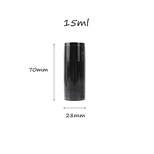 Pacote de 6 pacote 15 ml preto de desodorante vazio Recipientes redondos em forma redonda preenchimento de recipiente