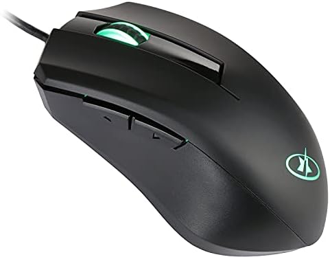 Mouse de jogos para laptop de computador ergonômico Rosewill, 5 níveis de até 4000 dpi com sensor óptico avançado, 7 cores de retroilumação LED - RGM -400