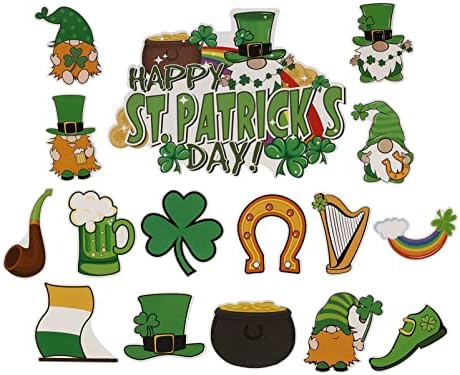 Nuobesty 32pcs St. Patricks Day escolhe Shamrock Irish Four Clover Lucky Toothings para St. Patricks Day Party Decorations Supplies