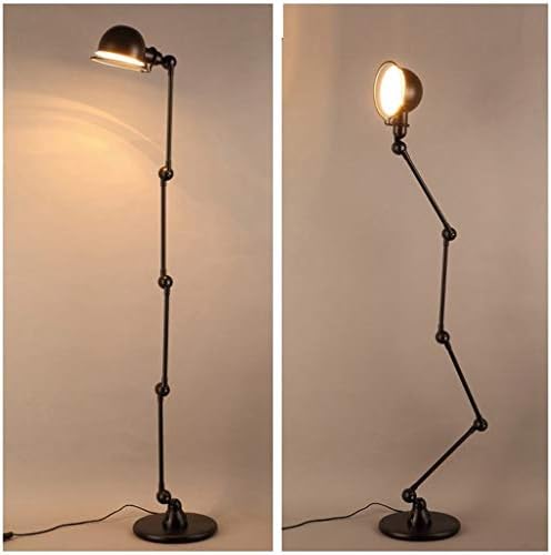 Zlxdp lâmpada de piso padrão loft vintage nórdico dobrar braço longo para ajustar a iluminação da personalidade para