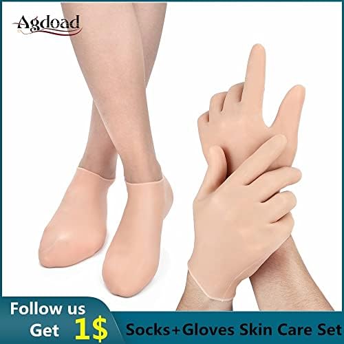 1 par de pés cuidados de meias de silicone hidratante anti -rachadura meias de pedicure luvas de pés cuidados e cuidados