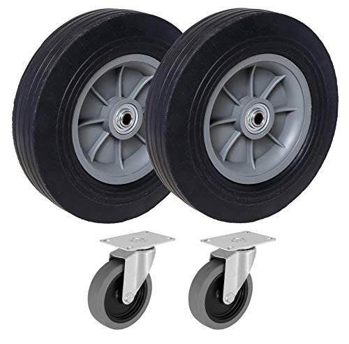 Conjunto de rodas | Substituição Wheels 10 e rodízios de 4 para modelos de caminhão de inclinação de Rubbermaid 9T13 e 9T14