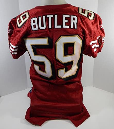 2008 SAN FRANCISCO 49ers Butler 59 Jogo emitiu Red Jersey 46 DP23839 - Jogo usou camisas MLB
