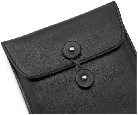 Caixa de onda de caixa para bolso Basic Basic Lux - Nero Leather Envelope, capa de flip de estilo de carteira de couro para bolso Basic