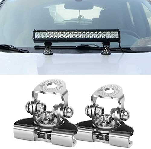 Suporte de montagem de barra de luz de luz LED Neynavy 2 PCs, suporte universal de suportes de montagem em aço inoxidável de aço inoxidável