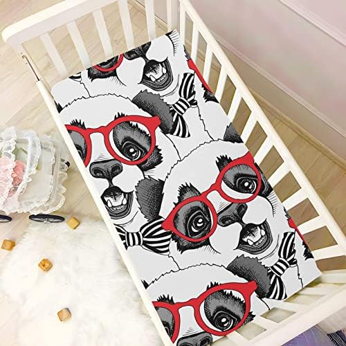 Baby Fete Panda Cartoon Crib Sheet para meninos meninas, lençóis de colchão de criança, colchão de berço ajustado Sheete 20201341