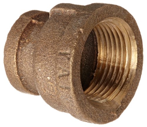 Anderson Metals 38119 Red Brass Tipe Fitting, redução do acoplamento, tubo feminino de 3/4 x 1/4