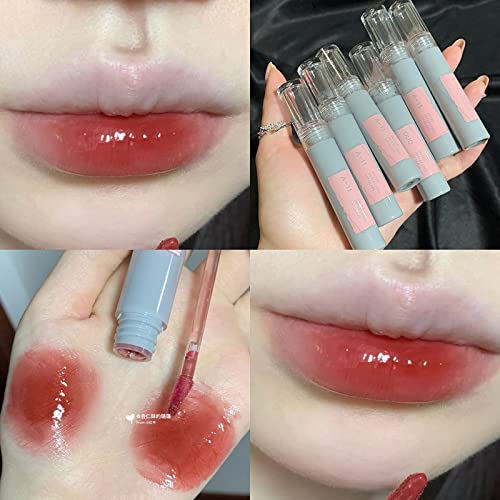 Lip Gloss Korean Grey Tube Lip Glaze Glos Lip Lip Lip Lip Color Student Lipstick During During Color Makeup não é fácil de desaparecer