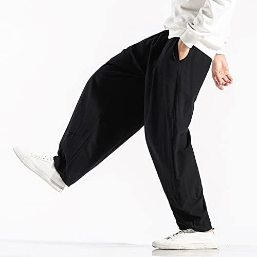 Calças casuais calças masculinas calças de ginástica de ginástica moda de ginástica de bolso de bolso de bolso liso