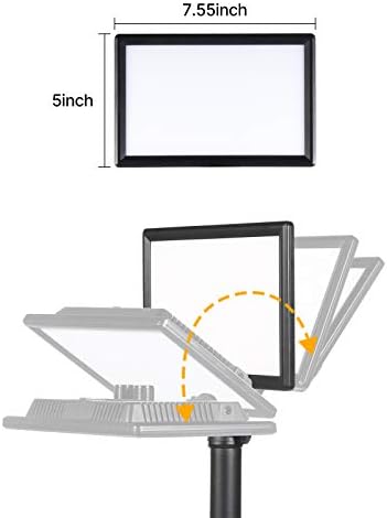 Jusmo K3 Luz de chave W Extendível stand de desktop, brilho/temperatura da cor Luz de vídeo LED ajustável, luz de preenchimento do painel