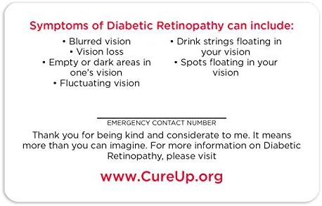Eu tenho cartão de assistência a retinopatia diabética 3 pcs