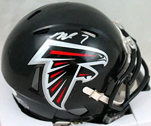 Michael Vick autografou Atlanta Falcons 03-19 Mini capacete de velocidade - JSA W *Silver - Mini capacetes autografados da NFL
