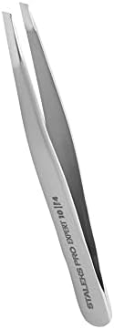 Tweezers para sobrancelha - STaleks Pro - Tipo 4 - Aço inoxidável cirúrgico - Tweezer de ponta inclinada - Durabilidade