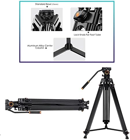 TRUPO DE TUBO QUADRO PROFISSIONAL 72 Tripé para Sony HXR-MC2500