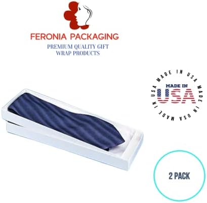 Caixas de gravata de embrulho de presente 14 x 4 1/2 x 3/4 de polegada - 2 pacote
