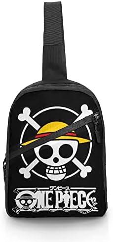 Varura anime Small Crossbody Sling Backpack Saco de ombro para homens Meninos meninos Bolsa de peito Travel Hucking Gifts