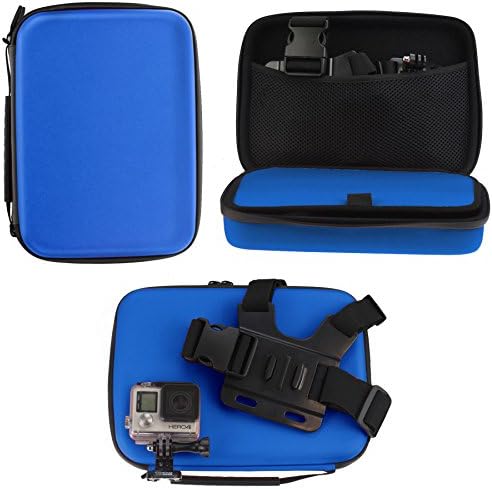 Navitech Blue Heavy Duty Rugged Hard Case/Capa compatível com a câmera de ação Yuntab A9