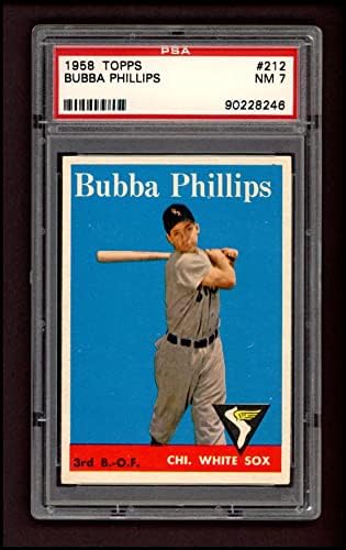 1958 Topps # 212 Bubba Phillips Chicago White Sox PSA PSA 7.00 White Sox