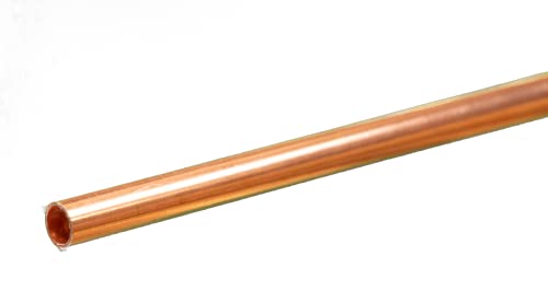 K&S 8115 Tubo de cobre redondo, 7/32 od x 0,014 Wall x 12 de comprimento, 1 peça, feita nos EUA