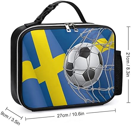 Objetivo do futebol e lancheira da bandeira da bandeira da Suécia
