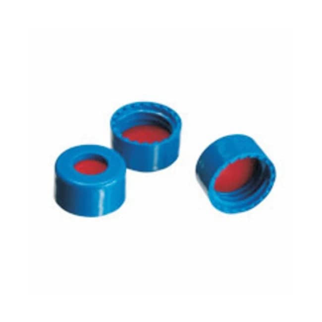 Caps de rosca de parafuso de polipropileno azul, ptfe/septo de silicone, 1000/pk