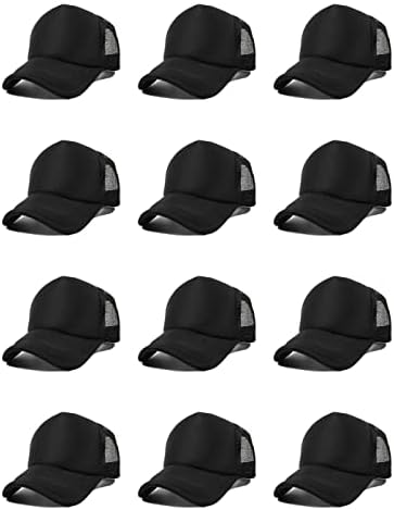 12 pacote chapéus de sublimação para homens chapéus de caminhão em branco Mesh malha de malha de beisebol Caps DIY Custom 18