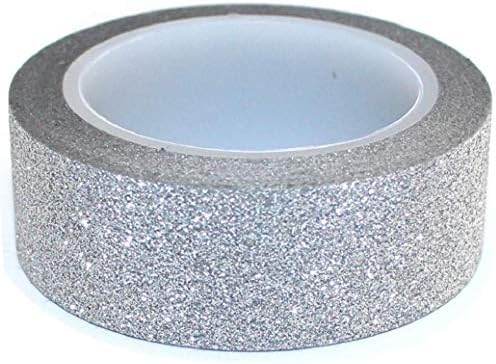 Pulabo simples e sofisticado design1.5cm x 10m sparkle washi fita adesiva autônoma para recortes de artesanato de bricolage