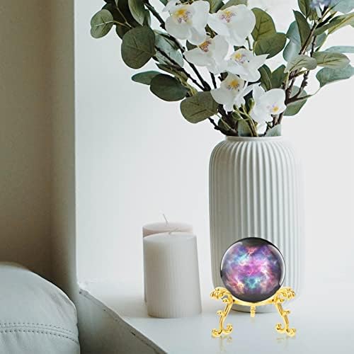 Decoração de casa decoração decoração de casa decoração de cristal esfera de metal bolas de metal suporte de base stand trypod stand home titular decoração dourada 2pcs 5.2x5x3.2cm decoração de decoração residencial decoração de casa decoração