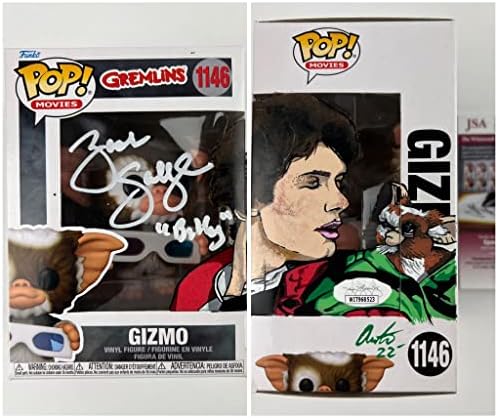 Zach Galligan assinou o Funko Pop Gremlins Billy Peltzer Gizmo 3D Sketch Artwork Painted Autógrafo JSA Autenticação