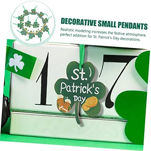 Holibanna 15pcs Sinal pendente decorativo para a capa da porta da frente Placas de parede de madeira St Patrick Wood