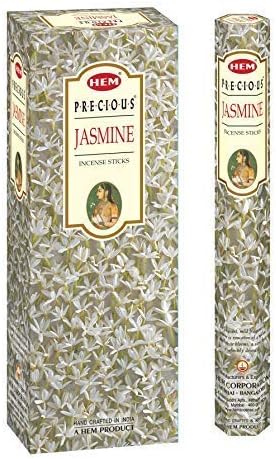 Hem preciosos Jasmim Incense Sticks | Fragrância natural para salas aromáticas | Incenso de removedor de odor para alívio e relaxamento do estresse
