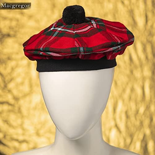 Umam Scottish tradicional tam o 'shatner acrílico lã tammy chapéu de chapéu de chapéu de chapéu de chapéu de tartans muitos tartanos