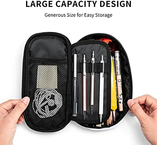 Gocerktr colorido capa de tinta de amarração de grande capacidade para lápis zíperes de caneta com compartimentos