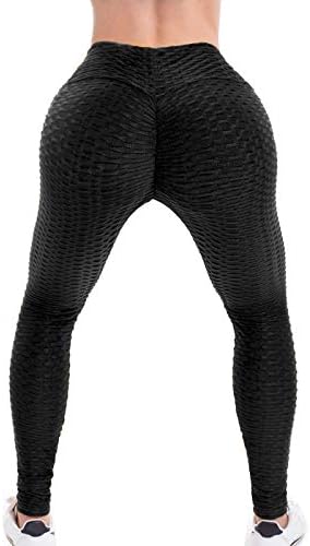 BeyondFab Women Feminino Cantura alta Treça de luta de levantamento texturizada Treles de leggings