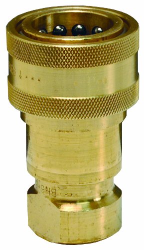 Dixon B16-463 Brass Industrial Hidráulico Conjunto rápido de conexão rápida, acoplador de válvula poppet, 1/2 acoplamento