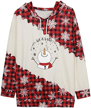 Lukycild Feia Christmas Sweater for Women Christmas Christing Sanve Shirts for Women Snowman camisa
