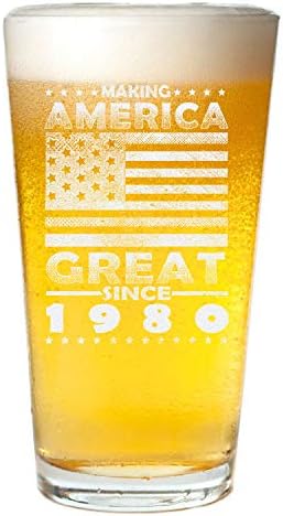 Making America Great Again Beer Glass Pint 1980
