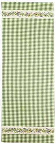 The Country House Wildflower Vine Stripe Sage Green Check 36 x 13 Tabel Table Runner