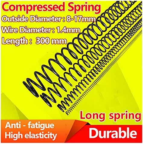 As molas de compressão são adequadas para a maioria dos reparos I Compacto Long Spring Return Spring Y Tipo Pressão Long Spring Fio Diâmetro 1,4 mm, diâmetro 8-17mm, comprimento 300mm