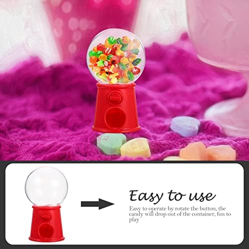 Nuobesty Gobstoppers Candy Mini Candy Dispenser, 12pcs Gumball Machine Bank Desktop Snack Dispenser Machine Toy Cake Party Favors for Kids Small Vending Machine