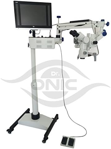 Microscópio operacional de neurocirurgia 5 etapas, tipo de piso, 0-180 ° Inclinável, tela de LED, câmera HD, divisor de feixe Dr.onic Dr.onic