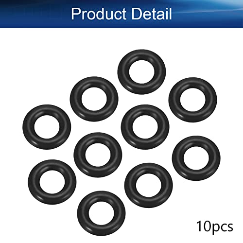 Bettomshin 10pcs Nitrile Ring Rings, 7,9 mm OD 4,3mm ID de 1,8 mm de largura, métrica de vedação de buna-nitrila arruela de vedação