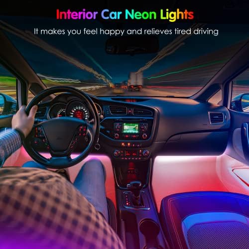 Luzes de carro interiores mantêm o controle de acessórios do carro LED LUZES DE APP CONTROLE COM MÚSICA REMOTO SYNC COR MUDANÇA RGB SOB ILUMELHADA DE CAR
