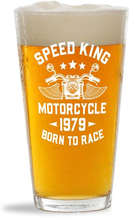 Motocicleta Lover Pint Glass 16oz - Speed ​​K motocicleta 1987-36 Racer de aniversário Sportbike Mechanic Dirtbike Off Road nascido em 1987