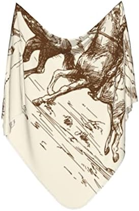 Cover de abastecimento de coisas ocidentais de capa de cowboy a cavalo cobertores para chuveiro recebendo cobertores para bebês recém -nascidos infantil infantil