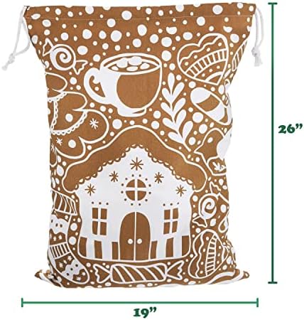 XL reutilizável saco de presente de lona de natal para crianças - Filiosos fofos Alternative - saco de pano de grandes dimensões