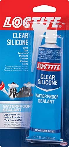 Loctite Clear Silicone Clear Clear e Color Incolor Selante à prova d'água, 2,7 fl oz, 1, tubo