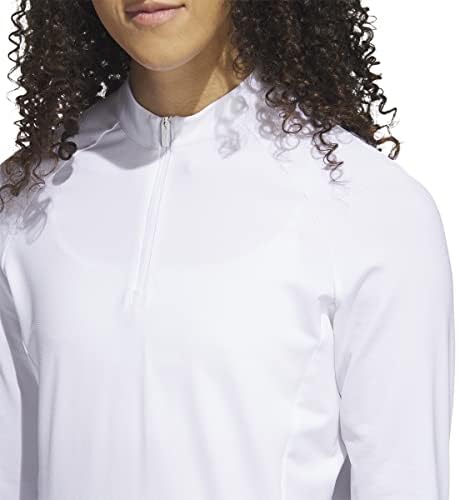 adidas feminino de manga longa feminina sólida zip golfe zip