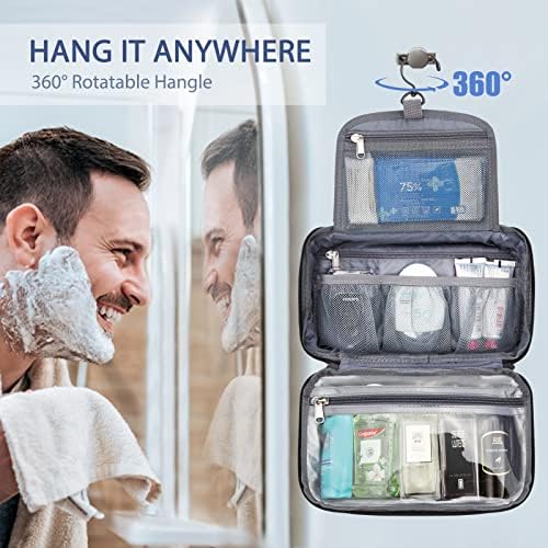 Saco de higiene pessoal de impressão para homens, pendurando bolsa de higiene pessoal, kit de dopp tático à prova d'água para